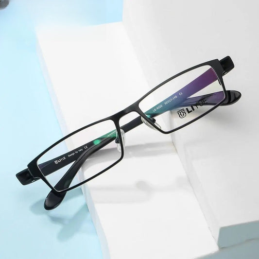 Men's Square Full Rim Alloy Prescription Glasses P9020 — view 1 | Rx Spectacle