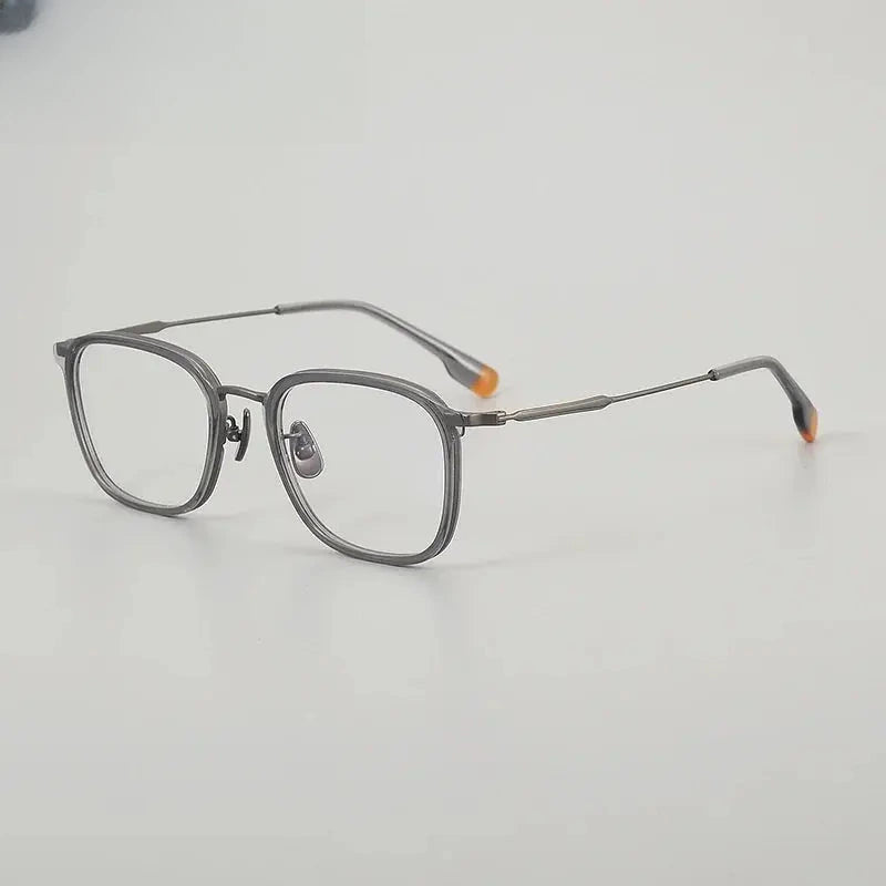 Men's Square Full Rim Titanium Prescription Glasses 776808 — view 6 | Rx Spectacle