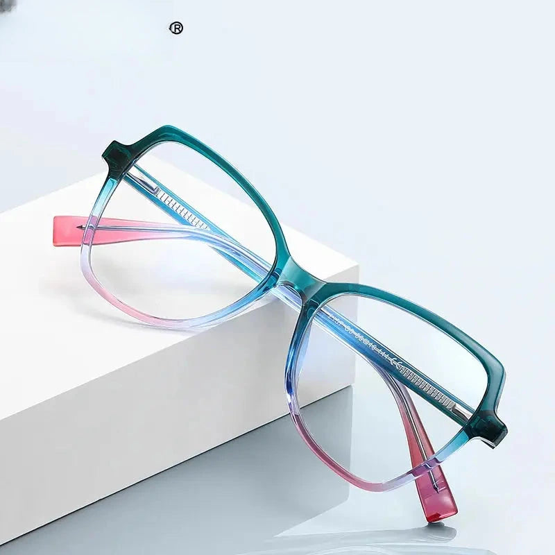 Women's Butterfly Full Rim Titanium Reading Glasses 2137 — view 1 | Rx Spectacle