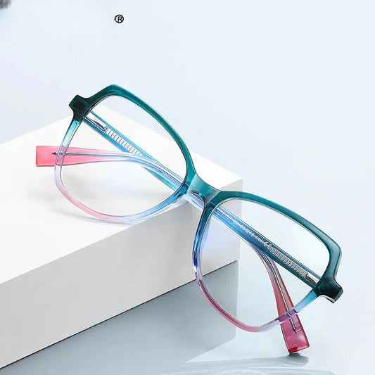 Women's Butterfly Full Rim Titanium Reading Glasses 2137 — view 1 | Rx Spectacle