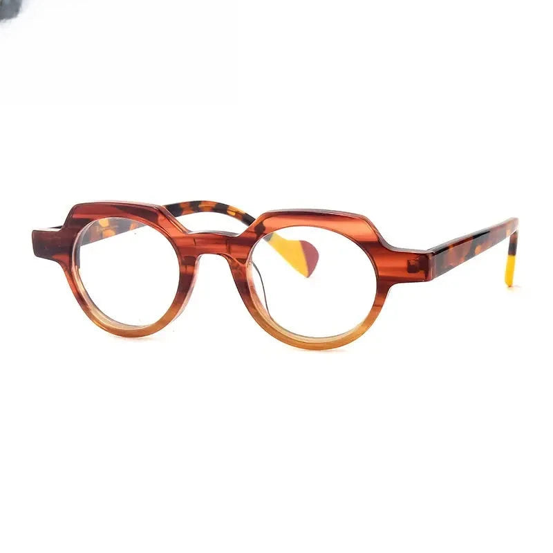 Women's Oval Full Rim Acetate Flat Top Prescription Glasses G56026 — view 3 | Rx Spectacle