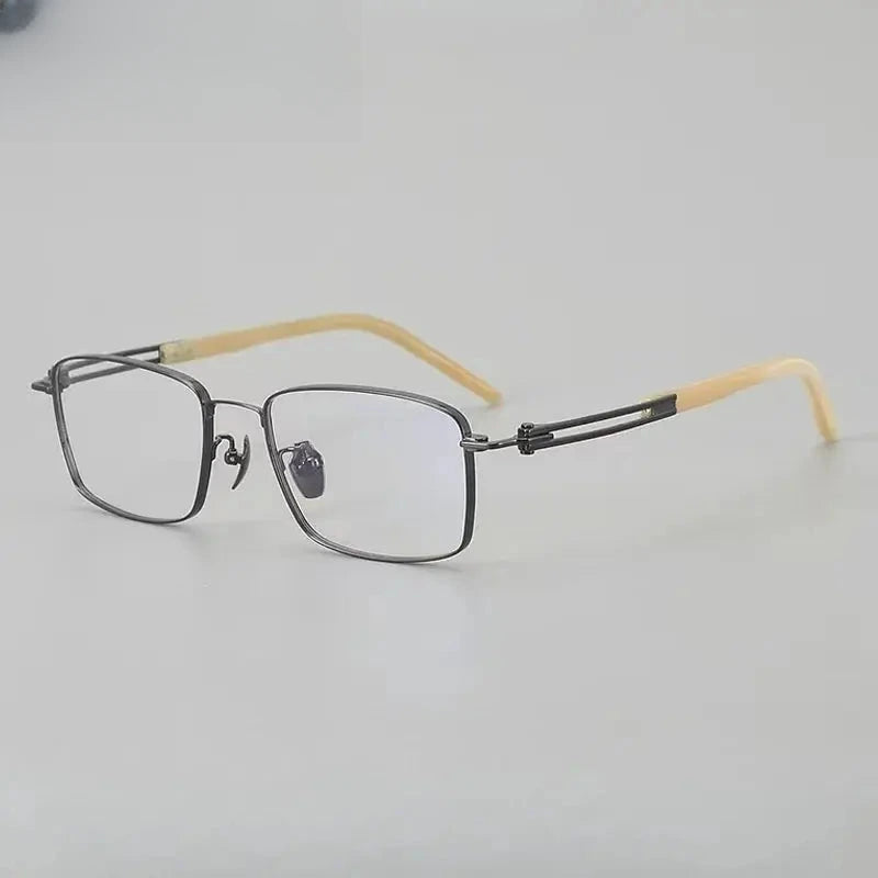 Men's Polygon Full Rim Titanium Oversized Prescription Glasses 401006 — view 3 | Rx Spectacle