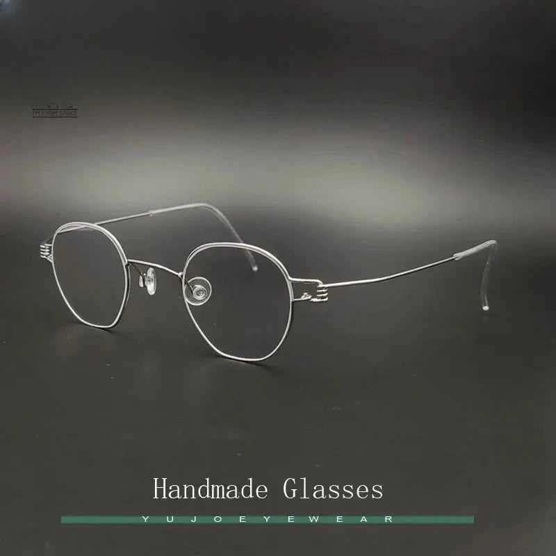 Unisex Polygon Full Rim Stainless Steel Prescription Glasses Y3835 — view 1 | Rx Spectacle