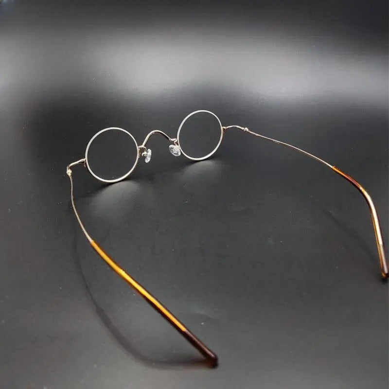 Unisex Round Semi-Rimless Alloy Reading Glasses — view 5 | Rx Spectacle