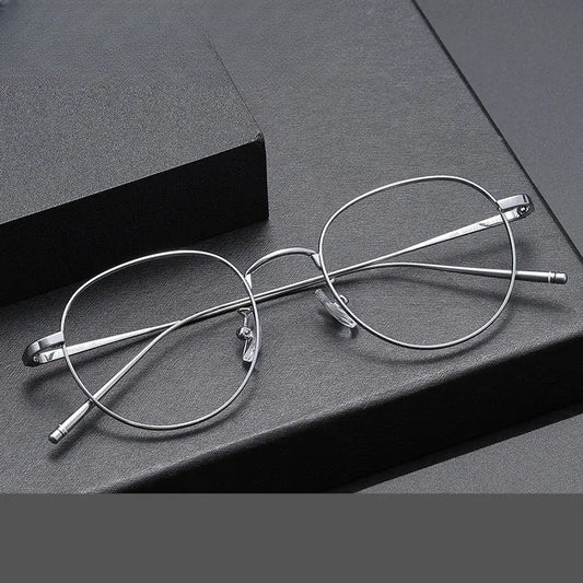 Unisex Oval Full Rim Titanium Prescription Glasses 722066 — view 1 | Rx Spectacle