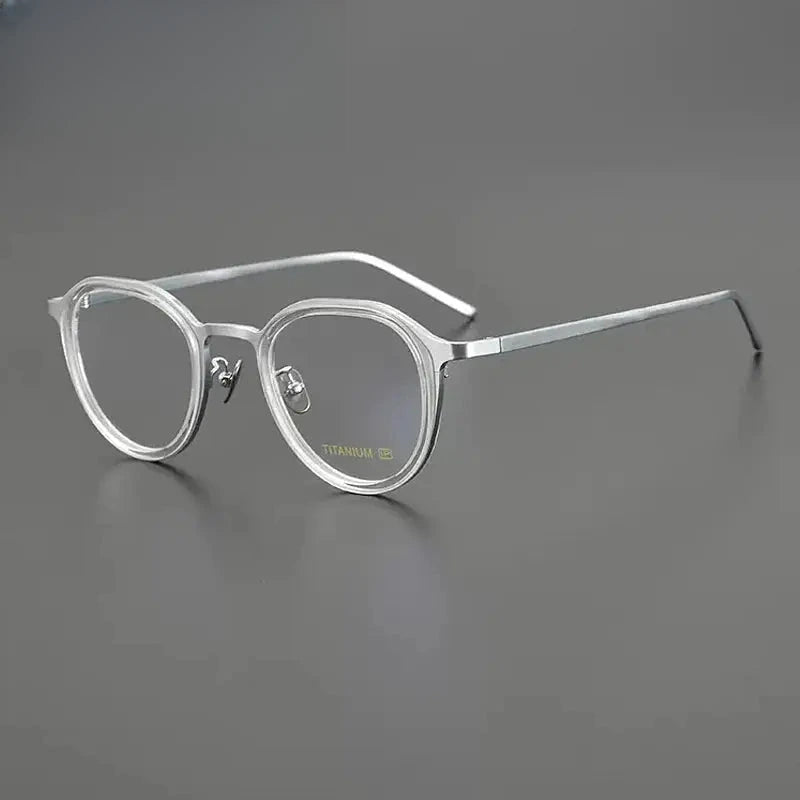 Unisex Square Full Rim Titanium Prescription Glasses Gxyj1202 — view 3 | Rx Spectacle