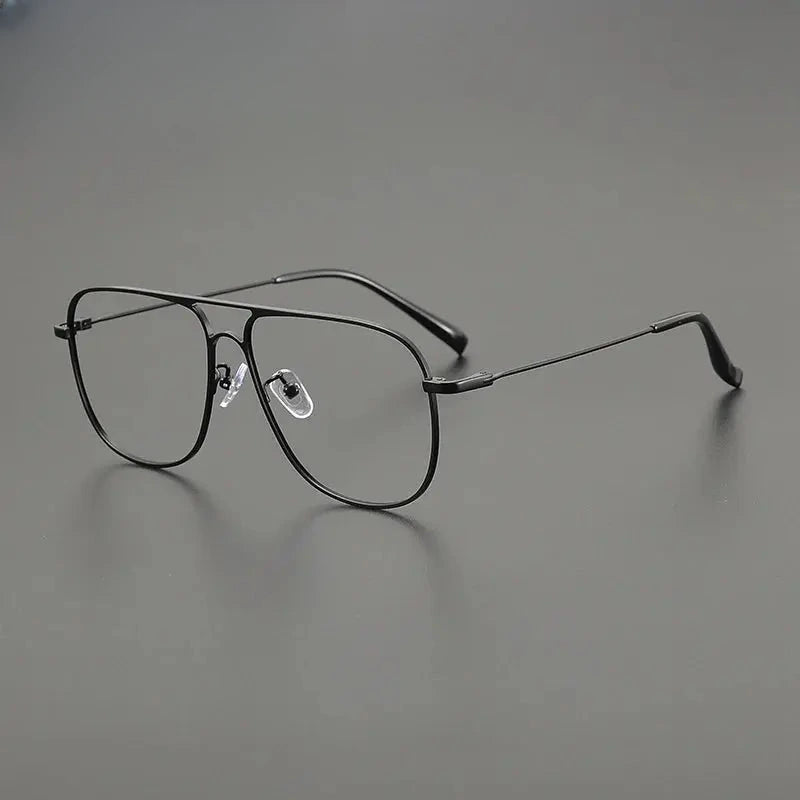 Unisex Square Full Rim Titanium Double Bridge Prescription Glasses Gxyj1241 — view 1 | Rx Spectacle
