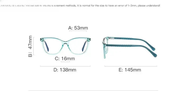 Women's Square Full Rim TR90 Reading Glasses 2138 — view 14 | Rx Spectacle