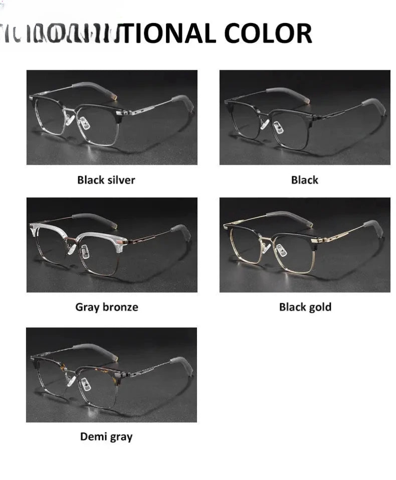 Square Full Rim Titanium Reading Glasses 19107 — view 11 | Rx Spectacle