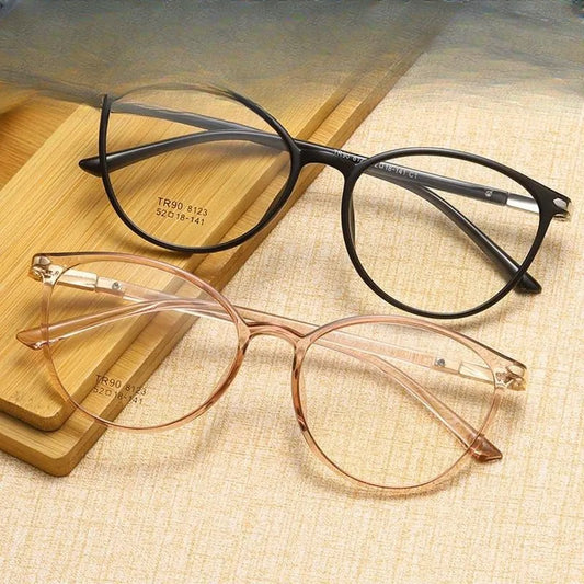 Women's Round Full Rim TR90 Prescription Glasses 8123 — view 1 | Rx Spectacle