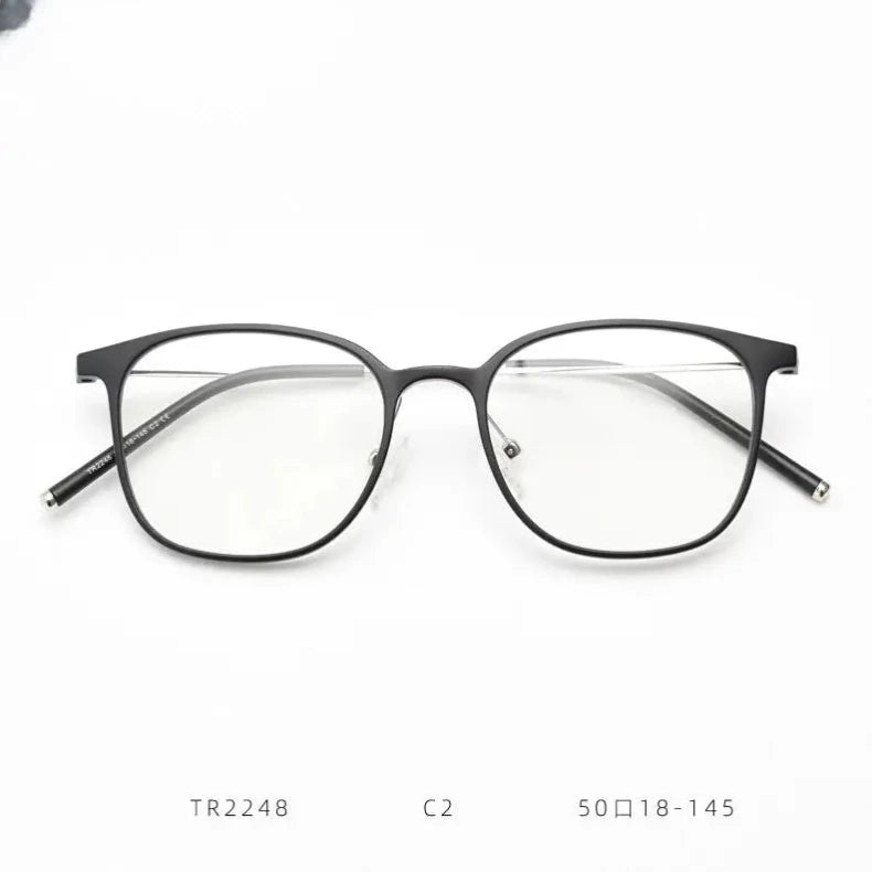 Unisex Square Full Rim Titanium Prescription Glasses 224876 — view 11 | Rx Spectacle