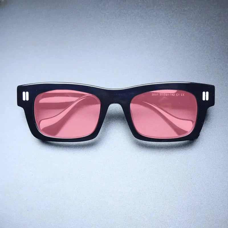 Unisex Square Full Rim Acetate Prescription Glasses M004 — view 7 | Rx Spectacle