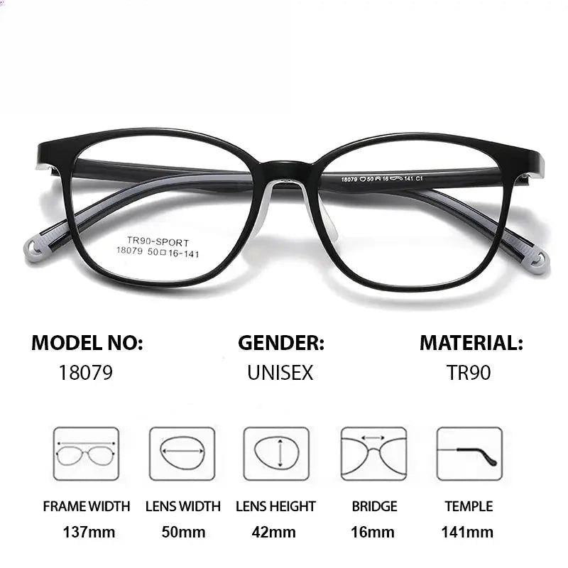 Women's Square Full Rim TR90 Prescription Glasses 318079 — view 2 | Rx Spectacle