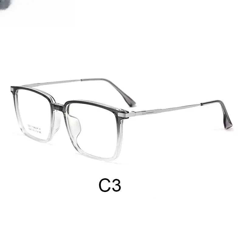 Men's Square Full Rim Titanium Reading Glasses 5042 — view 9 | Rx Spectacle