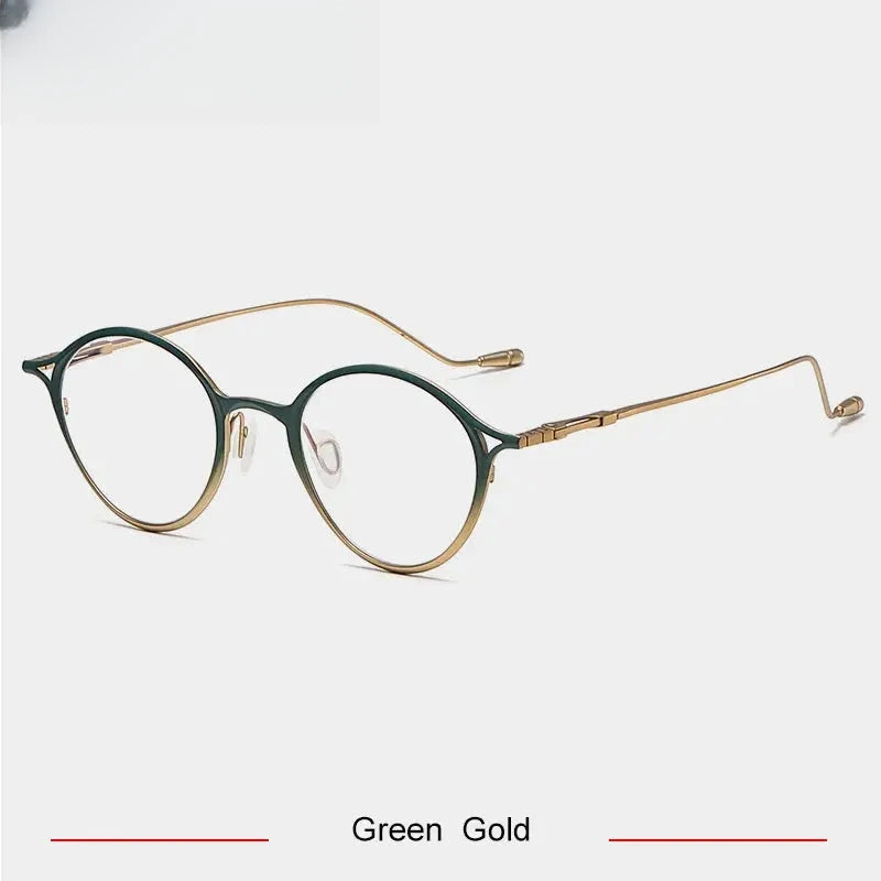 Unisex Oval Full Rim Titanium Prescription Glasses 35926 — view 5 | Rx Spectacle