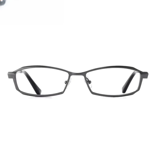 Men's Rectangular Full Rim Titanium Prescription Glasses 8718 — view 1 | Rx Spectacle