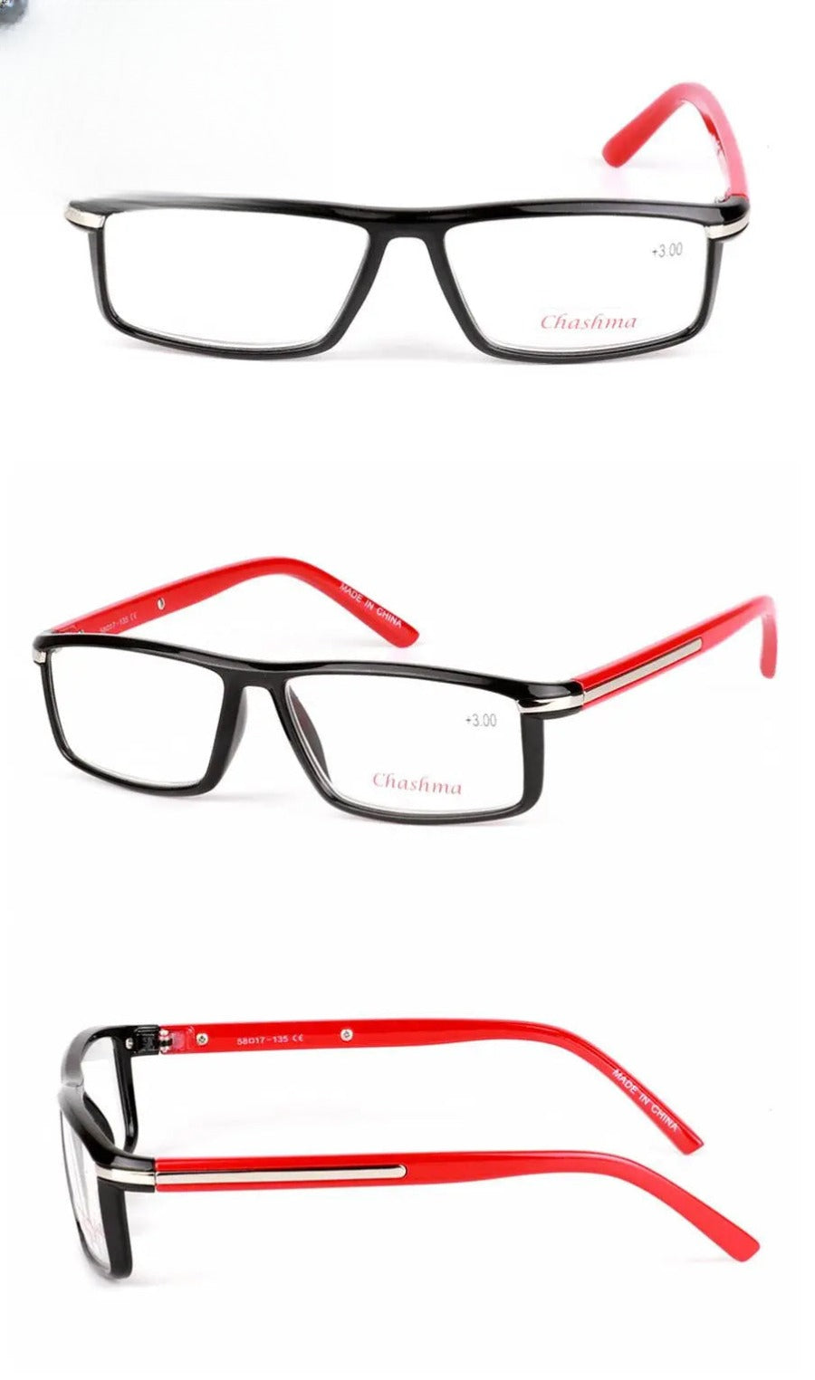 Unisex Square Full Rim Titanium Reading Glasses 1356 — view 9 | Rx Spectacle