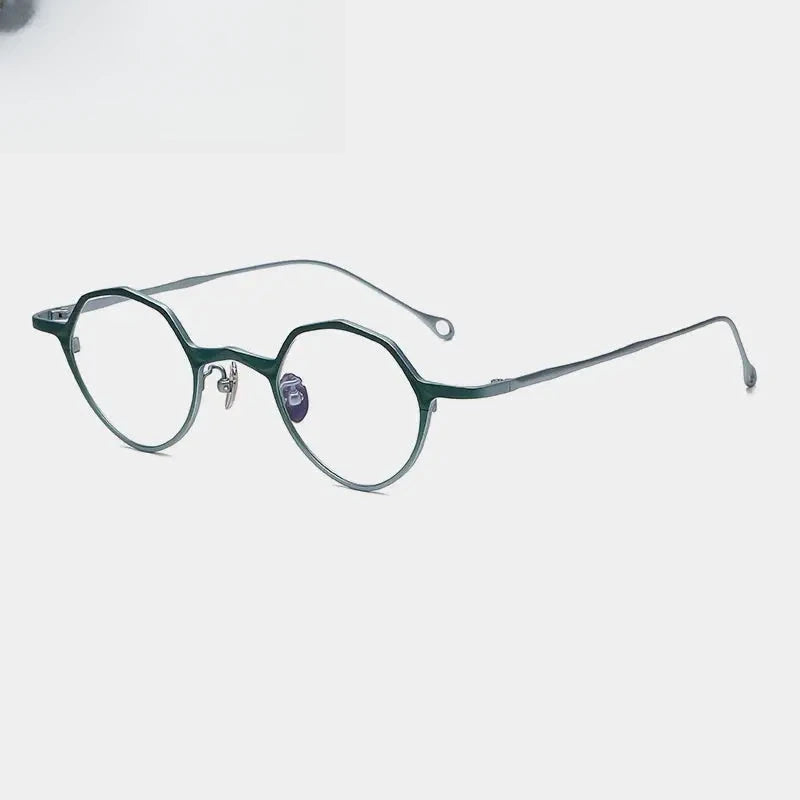 Unisex Polygon Full Rim Titanium Prescription Glasses Gxyj1464 — view 9 | Rx Spectacle