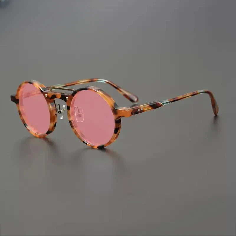 Unisex Round Full Rim Acetate Prescription Glasses Mo11 — view 10 | Rx Spectacle