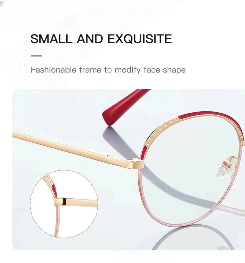 Women's Round Full Rim Plastic Reading Glasses Pfd3115 — view 13 | Rx Spectacle