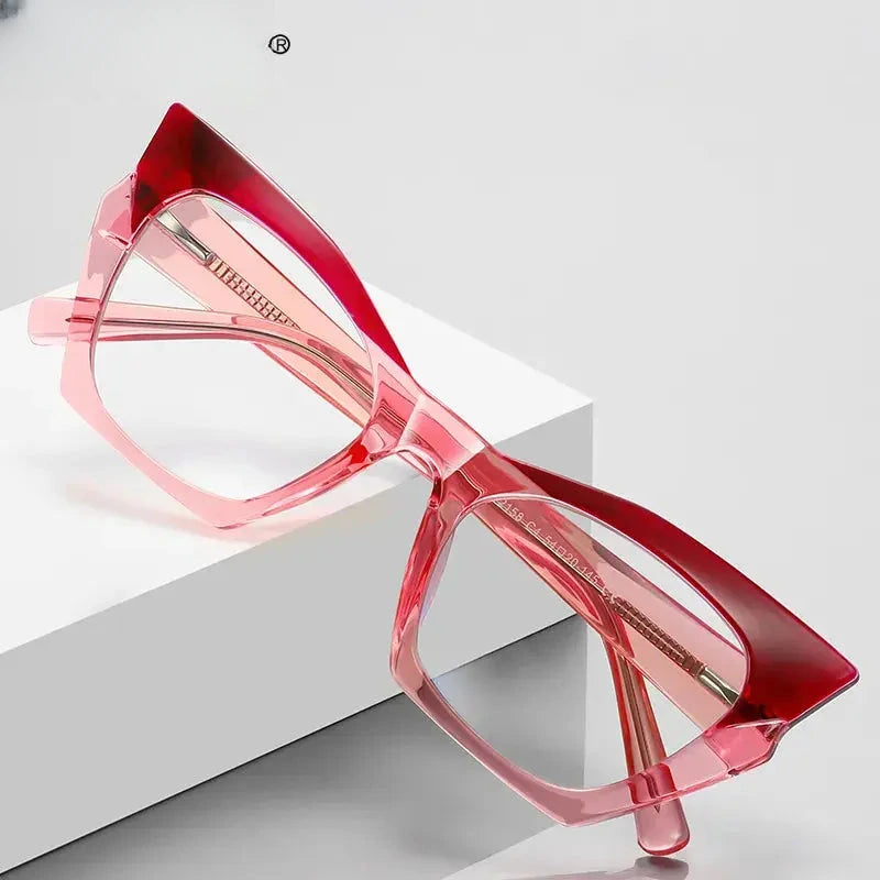 Unisex Cat Eye Full Rim Titanium Reading Glasses 2158 — view 1 | Rx Spectacle