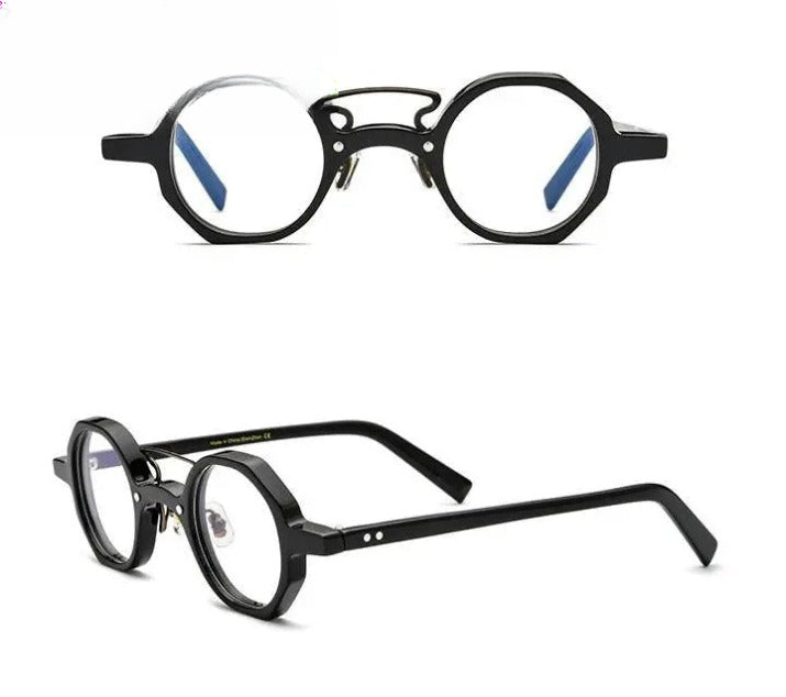 Unisex Round Full Rim Acetate Double Bridge Prescription Glasses Gxyj706 — view 12 | Rx Spectacle