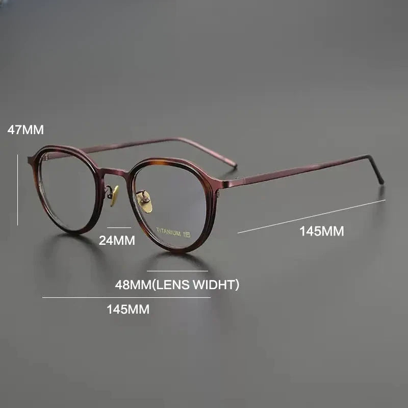 Unisex Square Full Rim Titanium Prescription Glasses Gxyj1202 — view 5 | Rx Spectacle