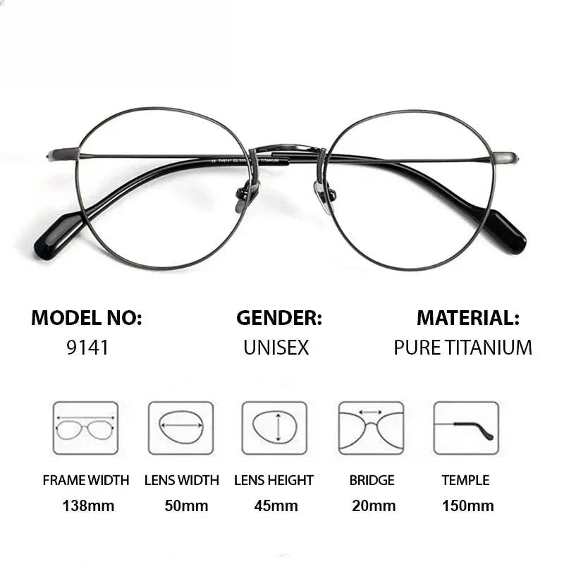 Women's Oval Full Rim Titanium Prescription Glasses 939141 — view 2 | Rx Spectacle