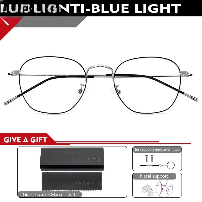 Women's Polygon Full Rim Alloy Reading Glasses 82001 — view 5 | Rx Spectacle