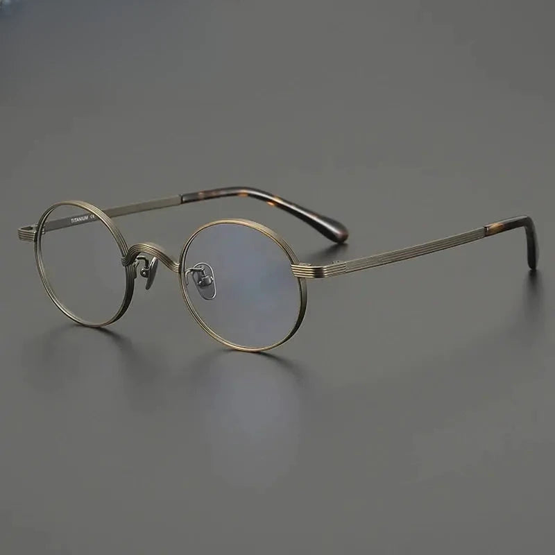 Women's Oval Full Rim Titanium Prescription Glasses Gxyj2116 — view 3 | Rx Spectacle