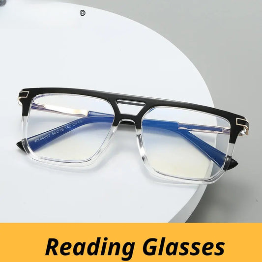 Men's Square Full Rim TR90 Double Bridge Reading Glasses 584003 — view 1 | Rx Spectacle