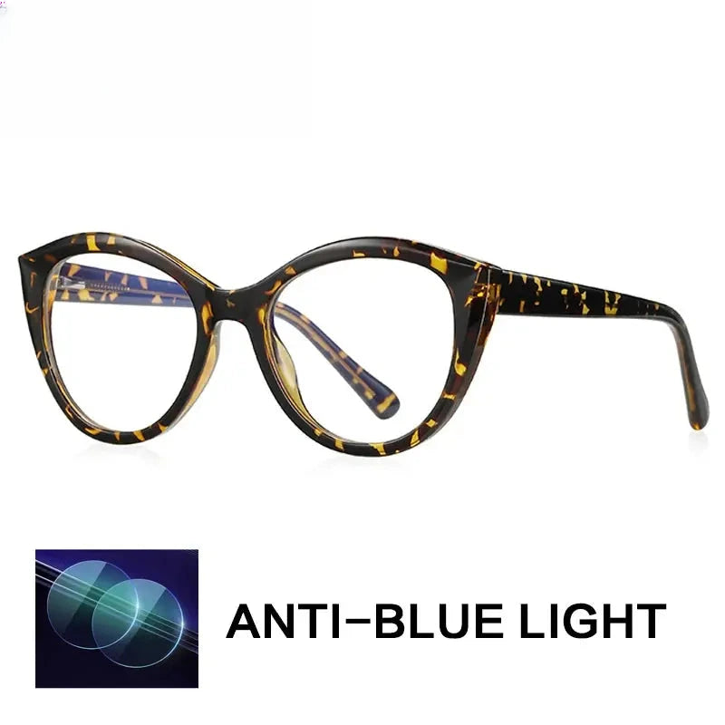 Women's Cat Eye Full Rim Titanium Reading Glasses Gx2145 — view 3 | Rx Spectacle