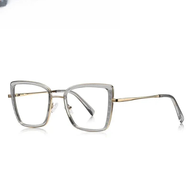 Women's Square Full Rim Titanium Prescription Glasses 31464 — view 6 | Rx Spectacle