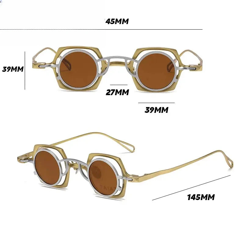 Unisex Square Full Rim Titanium Clip-On Prescription Glasses 1512 — view 5 | Rx Spectacle