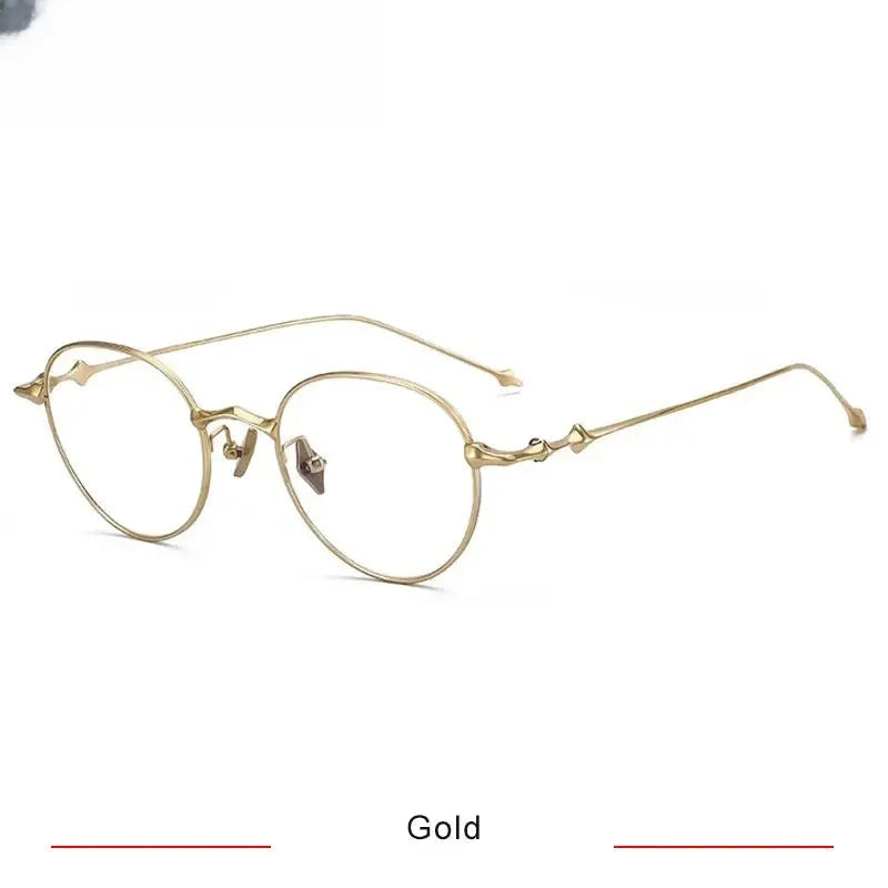 Women's Round Full Rim Titanium Prescription Glasses Ep4549 — view 6 | Rx Spectacle