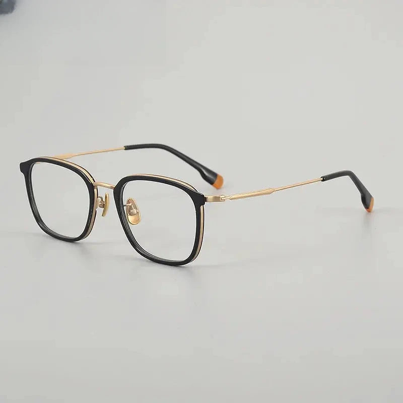 Men's Square Full Rim Titanium Prescription Glasses 412808 — view 3 | Rx Spectacle
