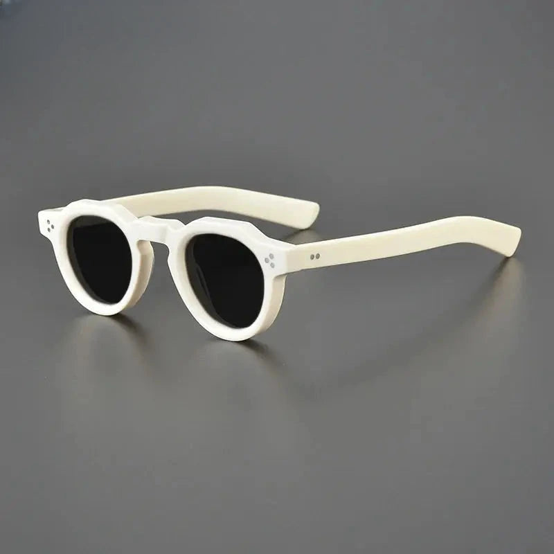 Unisex Round Full Rim Acetate Flat Top Prescription Glasses M002 — view 29 | Rx Spectacle