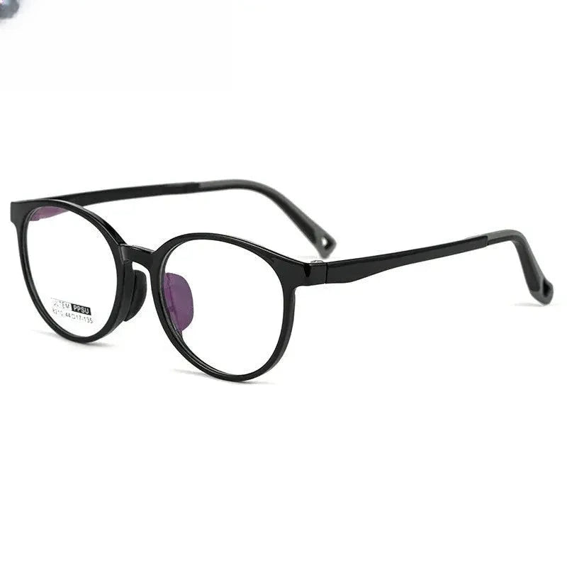 Unisex Round Full Rim Titanium Prescription Glasses 8210 — view 5 | Rx Spectacle