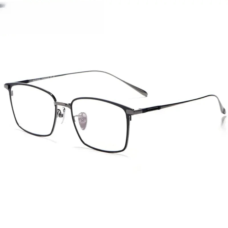 Women's Square Full Rim Titanium Prescription Glasses 18317 — view 5 | Rx Spectacle