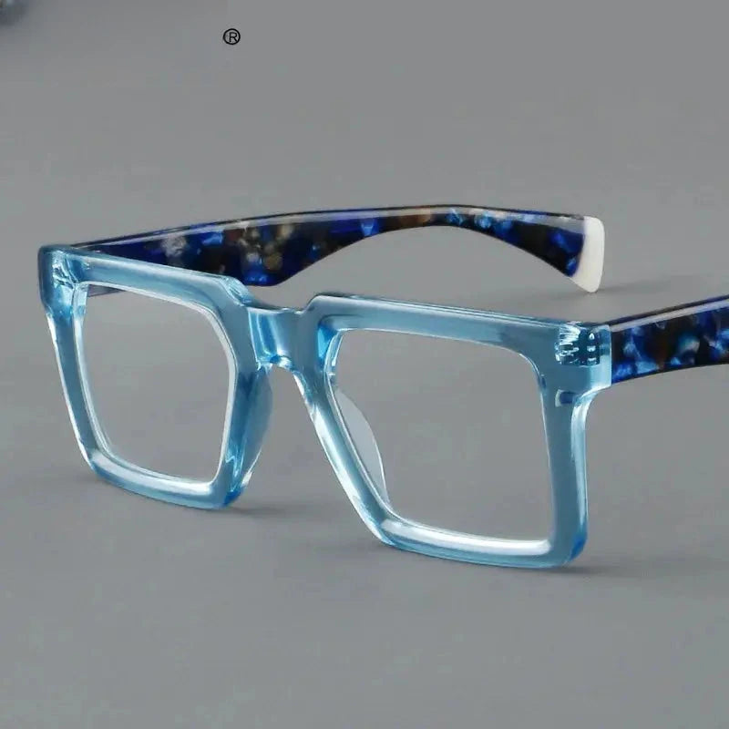 Women's Square Full Rim Titanium Reading Glasses 25005 — view 1 | Rx Spectacle
