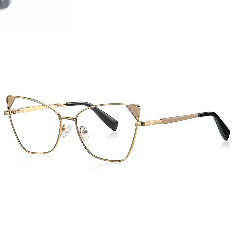 Women's Cat Eye Full Rim Titanium Reading Glasses 3046 — view 7 | Rx Spectacle