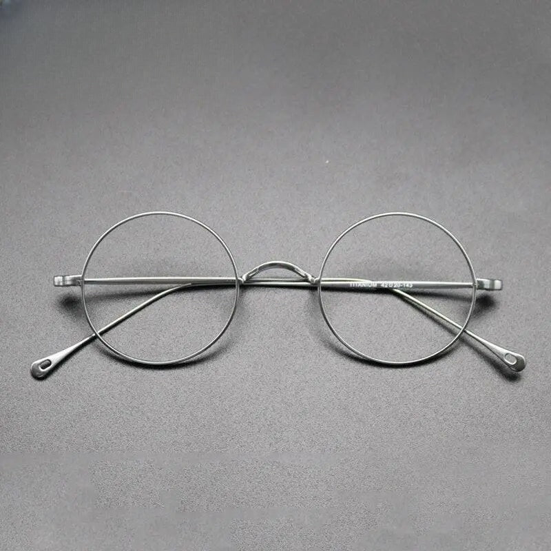 Unisex Round Full Rim Titanium Prescription Glasses Gxyj573 — view 2 | Rx Spectacle
