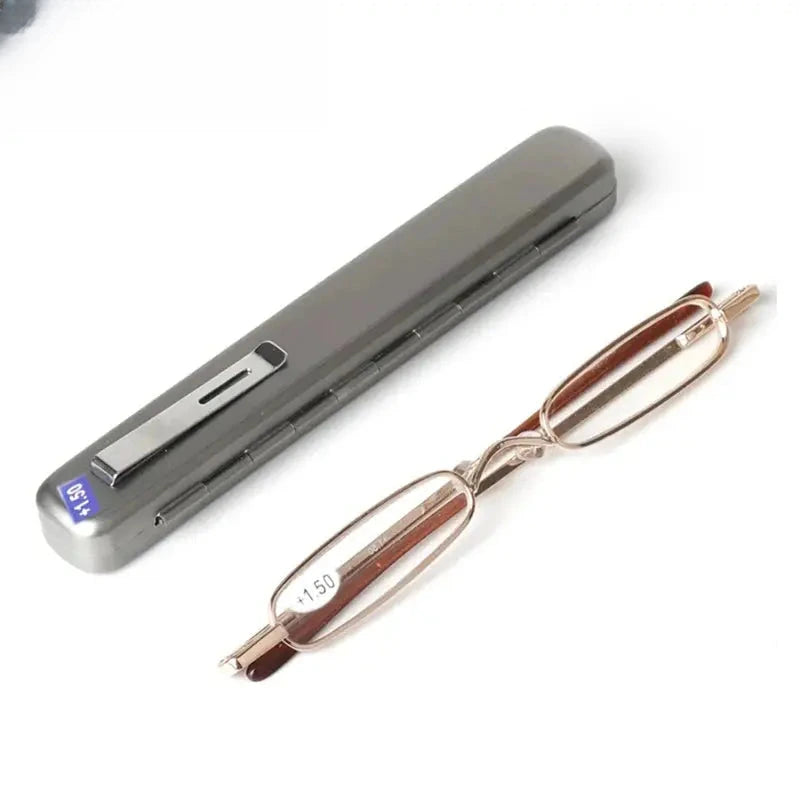 Women's Rectangular Full Rim Alloy Reading Glasses 776909 — view 4 | Rx Spectacle