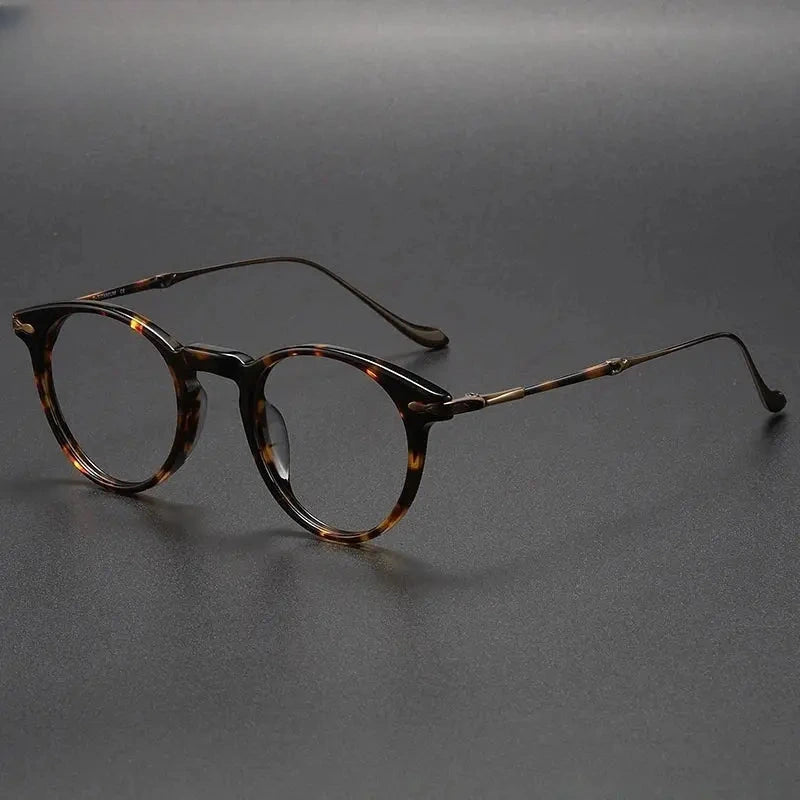 Women's Round Full Rim Titanium Prescription Glasses 932056 — view 4 | Rx Spectacle