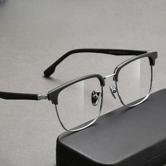Men's Square Full Rim TR90 Prescription Glasses Y51010 — view 1 | Rx Spectacle
