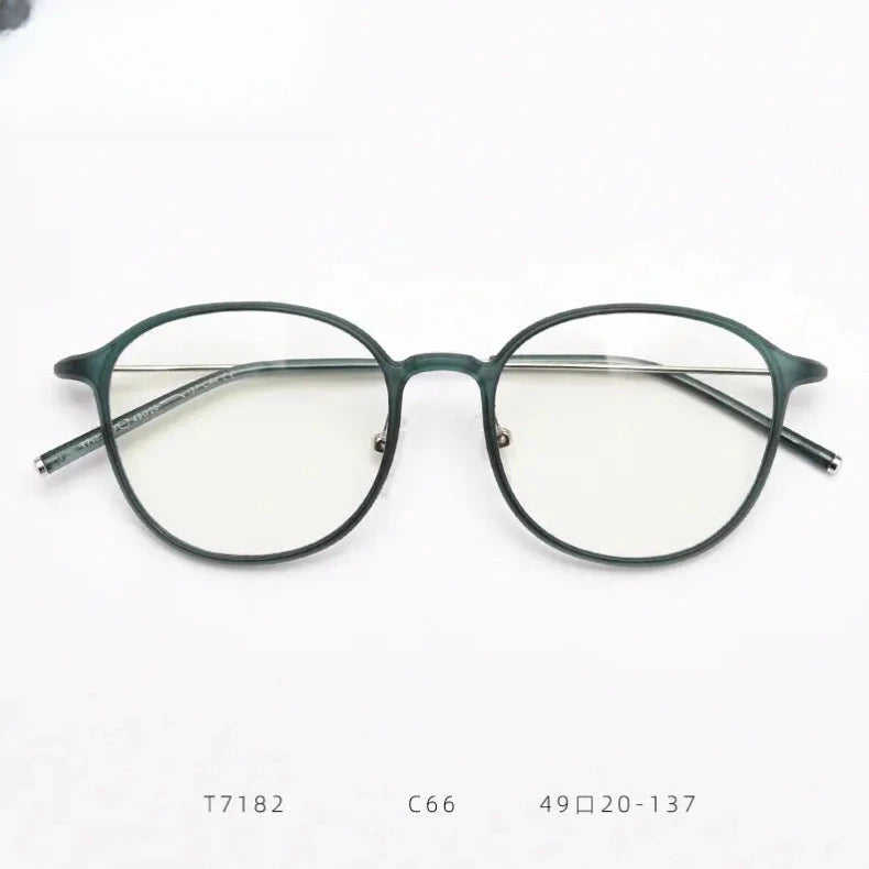 Women's Round Full Rim Titanium Prescription Glasses 718276 — view 4 | Rx Spectacle