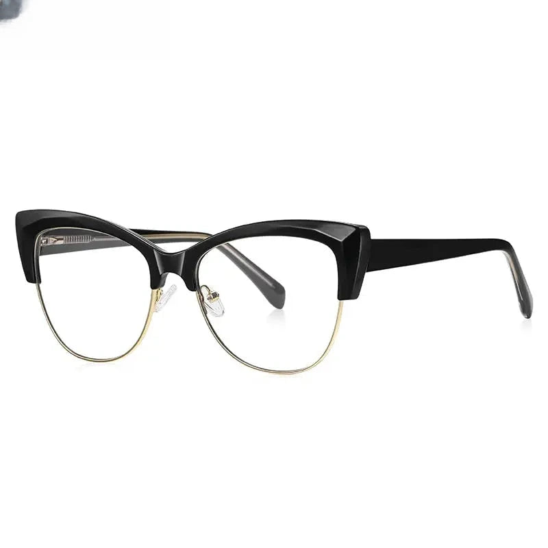 Women's Cat Eye Full Rim Titanium Reading Glasses 2181 — view 10 | Rx Spectacle