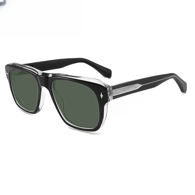 Unisex Square Full Rim Acetate Prescription Glasses Mo16 — view 9 | Rx Spectacle