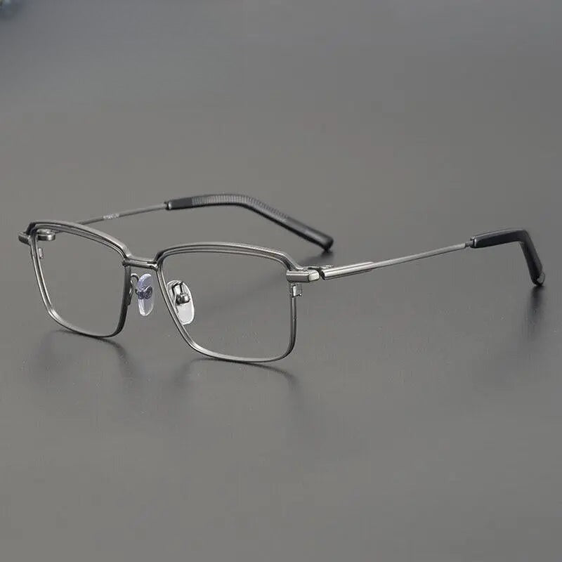 Unisex Square Full Rim Titanium Prescription Glasses Gxyj906 — view 10 | Rx Spectacle