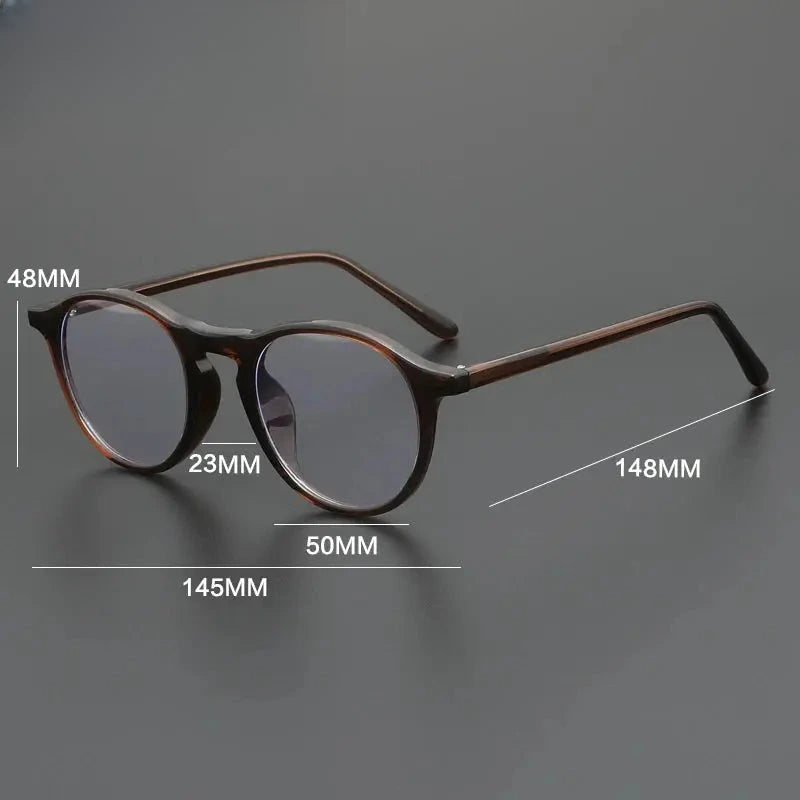 Unisex Round Full Rim Titanium Prescription Glasses 759190 — view 2 | Rx Spectacle